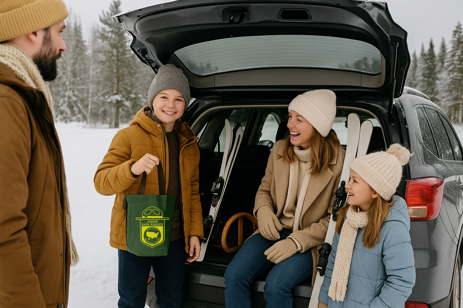 Getting ready for a winter road trip adventure in Yellowstone National Park.
